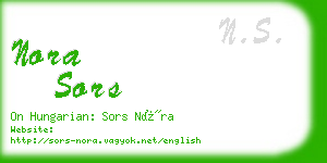 nora sors business card